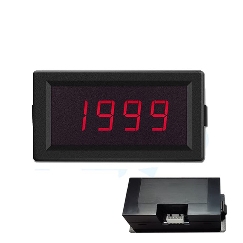 Taidacent Ohm Meter Resistance Tester Ohmmeter Digital DC Resistance Measuring Instrument Fixture Resistance Measure Panel Meter (20K Ohm, DC12V with Cover) - Image 3